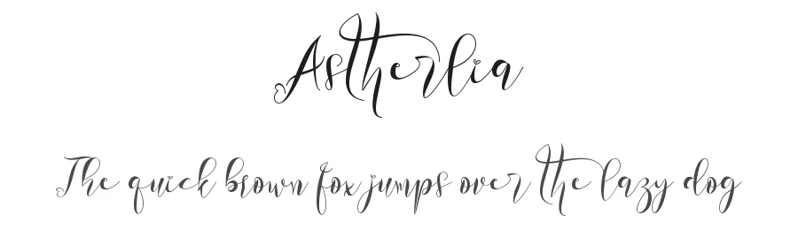 Astherlia by Yoga Letter 2020 (Isroni Yoga Prasetya) — Script Handwritten Font
