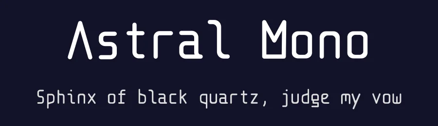 Astral Mono by Ben Busby — Sans Serif Font — thumbnail 2