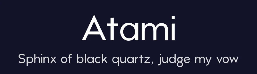 Atami by Andrew Herndon — Sans Serif Font — thumbnail 2