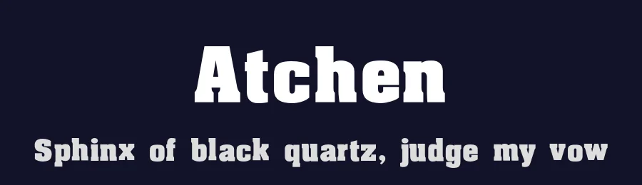 Atchen — Slab Serif Font — thumbnail 2