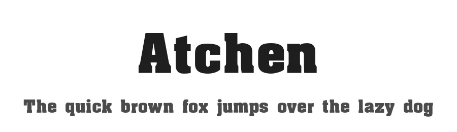 Atchen — Slab Serif Font