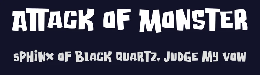 Attack of Monster by Sahirul Puguh — Display Font — thumbnail 2
