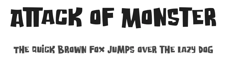 Attack of Monster by Sahirul Puguh — Display Font