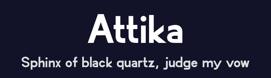 Attika by Matthew McAdams — Sans Serif Font — thumbnail 2