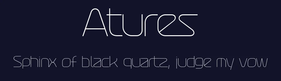 Atures by Mans Greback — Sans Serif Font — thumbnail 2