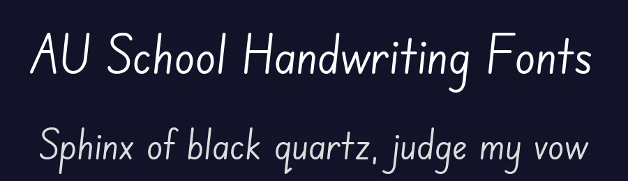 AU School Handwriting Fonts by Tina and Corey Anderson — Script Handwritten Font — thumbnail 2