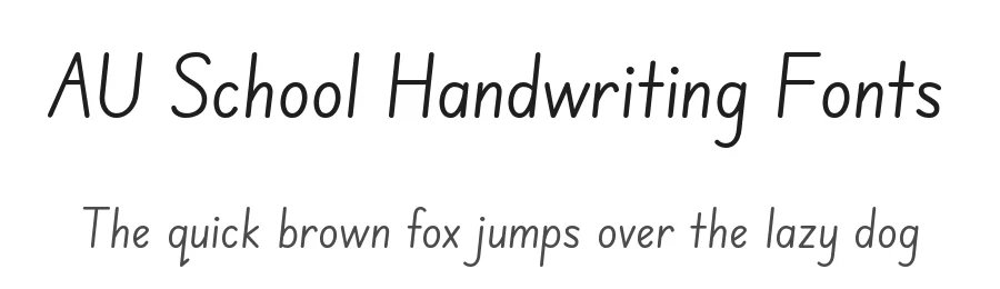 AU School Handwriting Fonts by Tina and Corey Anderson — Script Handwritten Font