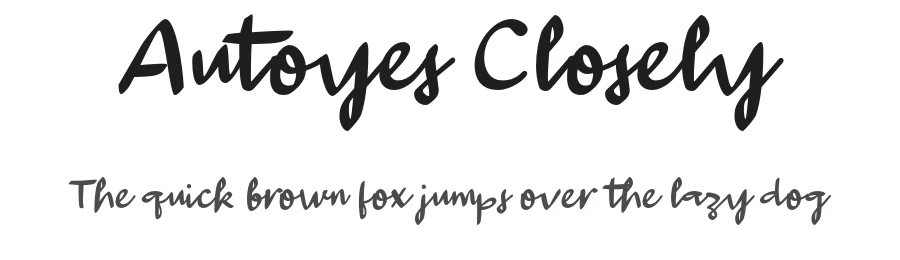 Autoyes Closely by Wahyu Eka Prasetya — Script Handwritten Font