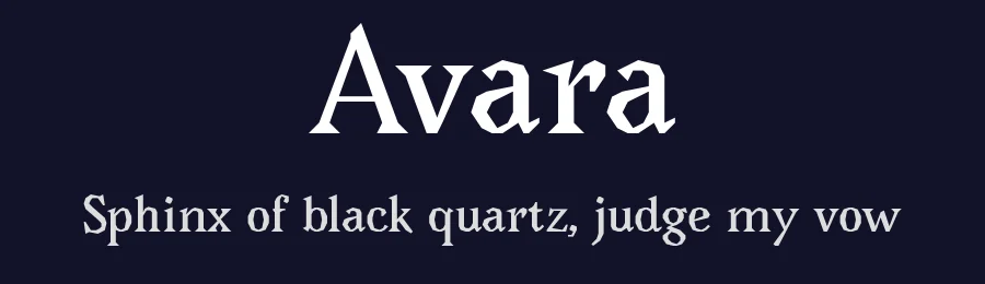 Avara — Serif Font — thumbnail 2