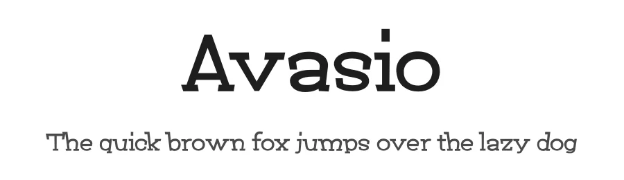 Avasio by iordanis passas — Slab Serif Font