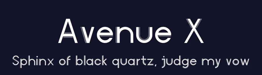 Avenue X by Simo Herold — Sans Serif Font — thumbnail 2