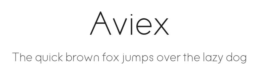 Aviex — Sans Serif Font