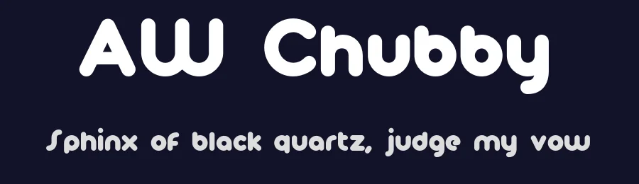 AW Chubby by Manos Gerasidis — Sans Serif Font — thumbnail 2