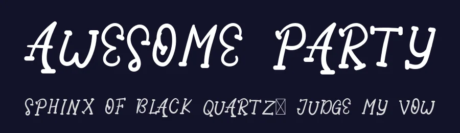 Awesome Party by jos gandos — Script Handwritten Font — thumbnail 2