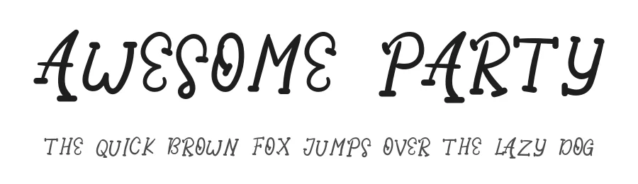 Awesome Party by jos gandos — Script Handwritten Font