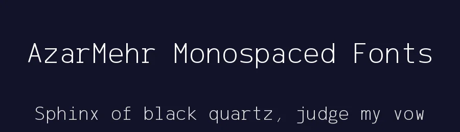AzarMehr Monospaced Fonts by Amin Abedi — Sans Serif Font — thumbnail 2