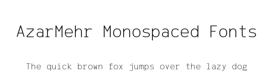 AzarMehr Monospaced Fonts by Amin Abedi — Sans Serif Font