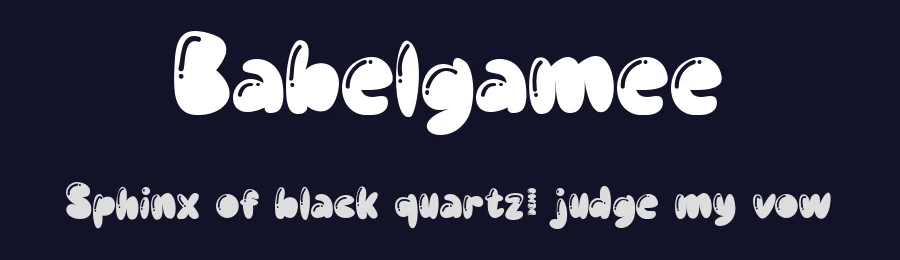 Babelgamee by sahirul iman - alexatype — Display Font — thumbnail 2
