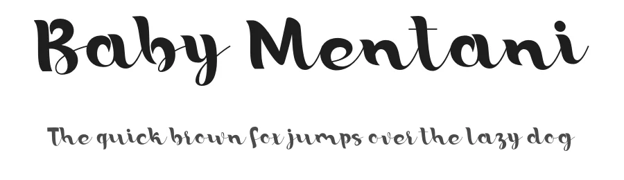 Baby Mentani by Khaidir — Script Handwritten Font
