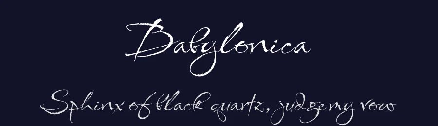 Babylonica by Robert E. Leuschke — Script Handwritten Font — thumbnail 2