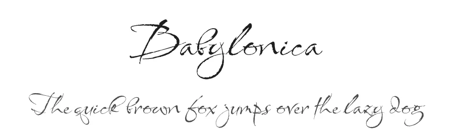 Babylonica by Robert E. Leuschke — Script Handwritten Font
