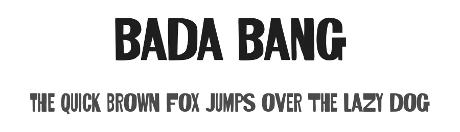 Bada Bang by PINISIART TEAM — Display Font