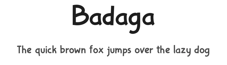 Badaga — Script Handwritten Font