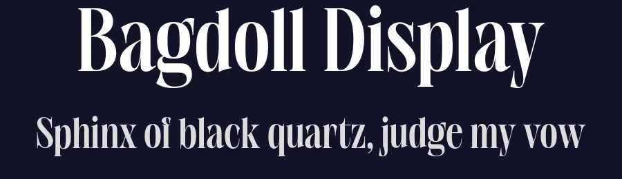 Bagdoll Display by Lőrinc Balogh — Serif Font — thumbnail 2