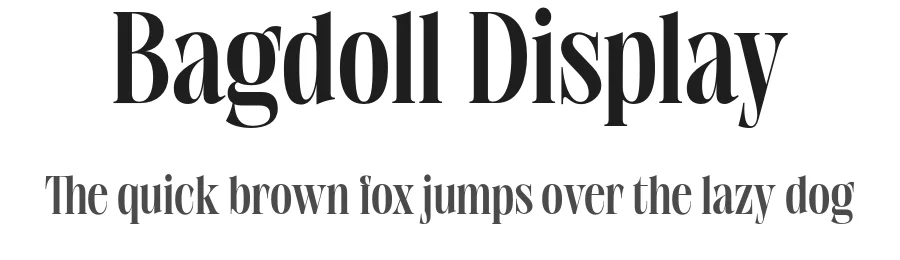 Bagdoll Display by Lőrinc Balogh — Serif Font