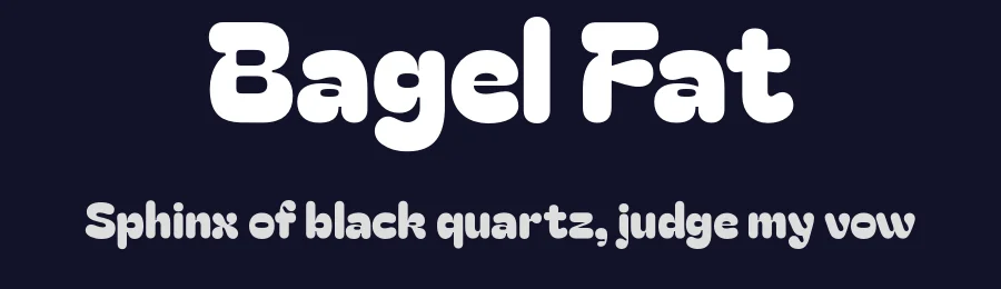 Bagel Fat by Kyung-won Kim — Sans Serif Font — thumbnail 2