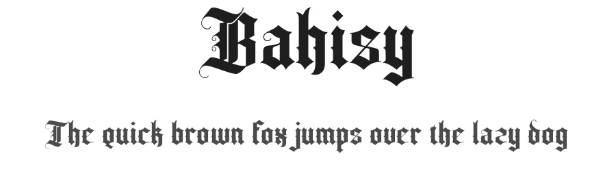 Bahisy by Virgiawan listanto — Display Font