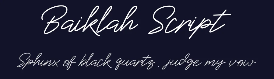 Baiklah Script — Script Handwritten Font — thumbnail 2