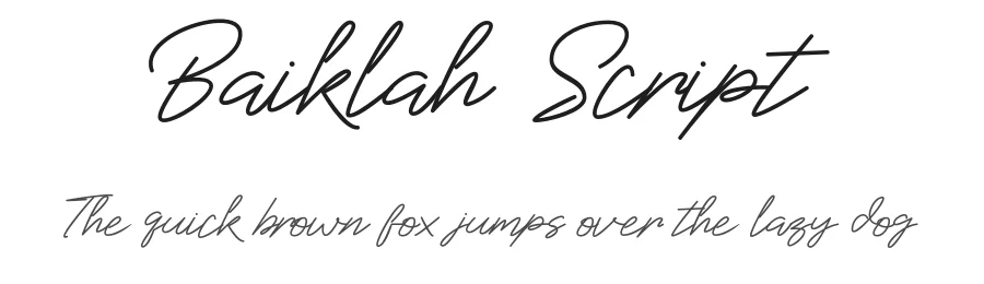 Baiklah Script — Script Handwritten Font