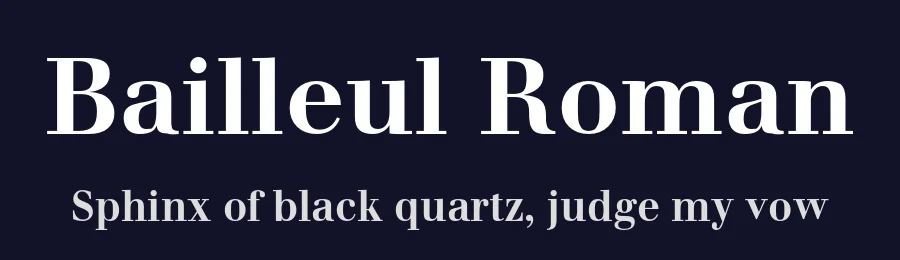 Bailleul Roman — Serif Font — thumbnail 2