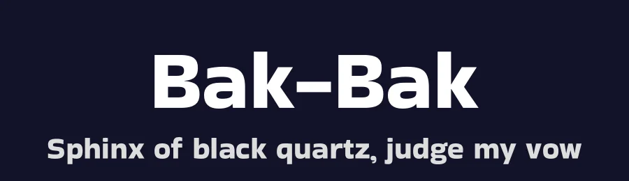 Bak-Bak by Saumya Kishore and Sanchit Sawaria — Sans Serif Font — thumbnail 2
