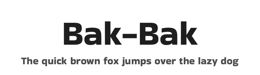 Bak-Bak by Saumya Kishore and Sanchit Sawaria — Sans Serif Font