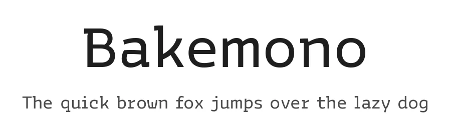 Bakemono by Francesco Canovaro — Sans Serif Font