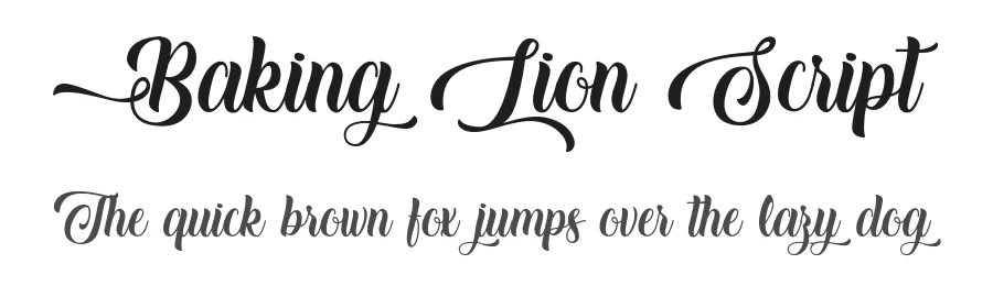 Baking Lion Script by Typhoon Type - Suthi Srisopha — Script Handwritten Font