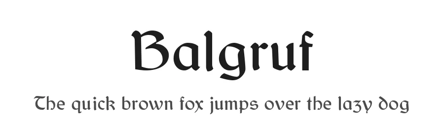 Balgruf by Paul James MIller — Script Handwritten Font