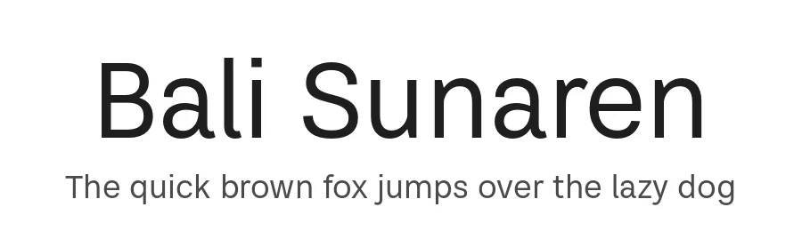 Bali Sunaren by Bill Natih, & Wantara Putra — Sans Serif Font