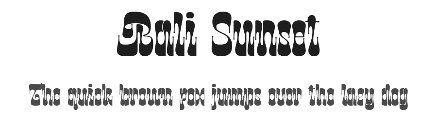 Bali Sunset by Amal Yusuf — Display Font