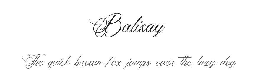 Balisay by Muhamad Yusron  Billah — Script Handwritten Font