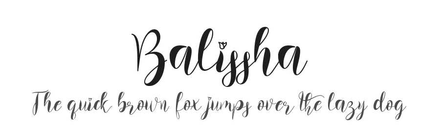 Balissha by Yoga Letter 2020 (Isroni Yoga Prasetya) — Script Handwritten Font