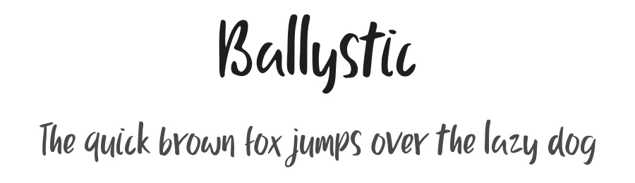 Ballystic by Rian Rahardi — Script Handwritten Font