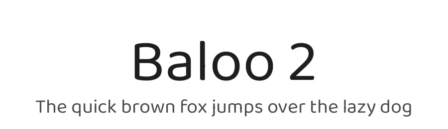 Baloo 2 by Sarang Kulkarni and Ek Type — Sans Serif Font