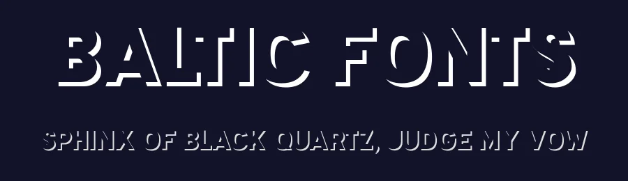 Baltic Fonts by Peter Wiegel - CAT-Fonts Germany — Display Font — thumbnail 2