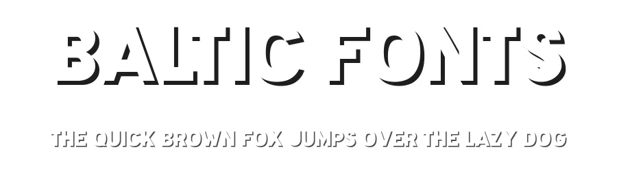 Baltic Fonts by Peter Wiegel - CAT-Fonts Germany — Display Font