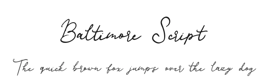 Baltimore Script by hustletter — Script Handwritten Font