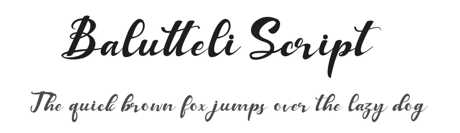 Balutteli Script — Script Handwritten Font