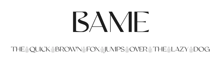 Bame by Typebae β Display Font
